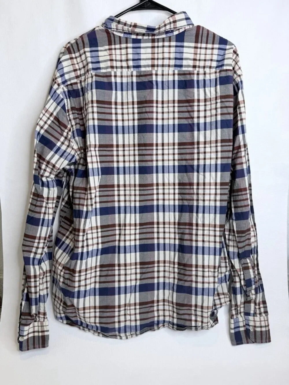 Banana Republic Slim Fit Untucked Flannel Button Down Shirt Men's Size XL